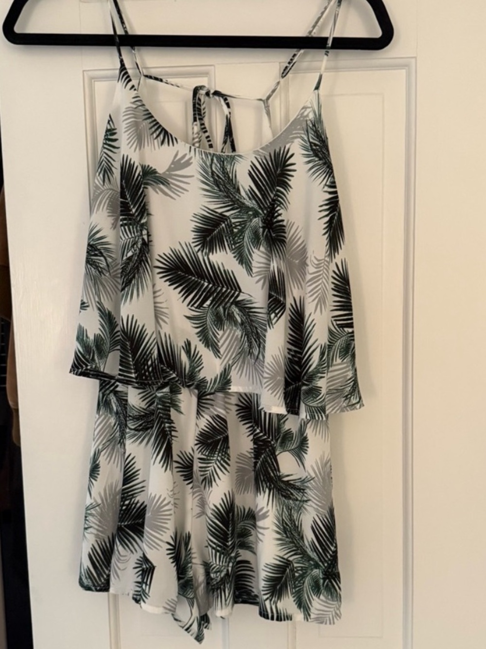 Like-New Vintage Havana Palm Leaf Romper, Sz Small